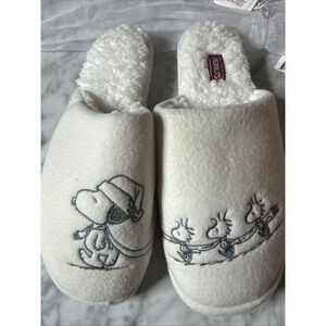 Pottery Barn Peanuts Snoopy & Woodstock Size Large Unisex Slippers New With Bag
